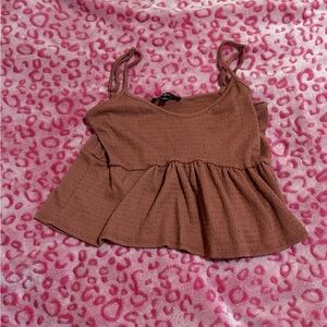 Lulu's Brown Textured Tunic Top